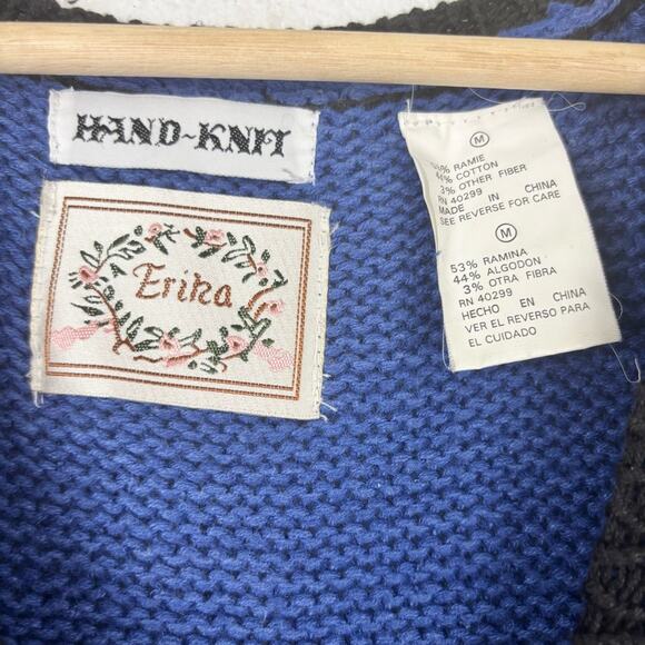 Vintage Hand Knitted Erika Penguin Winter Sweater Vest - Picture 4 of 5